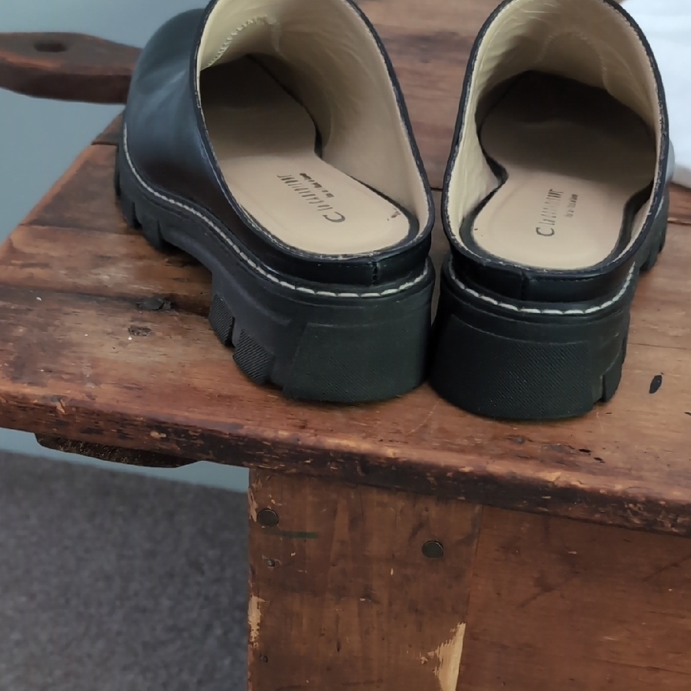 La Canadienne Black Leather Mules - Picture 3 of 4